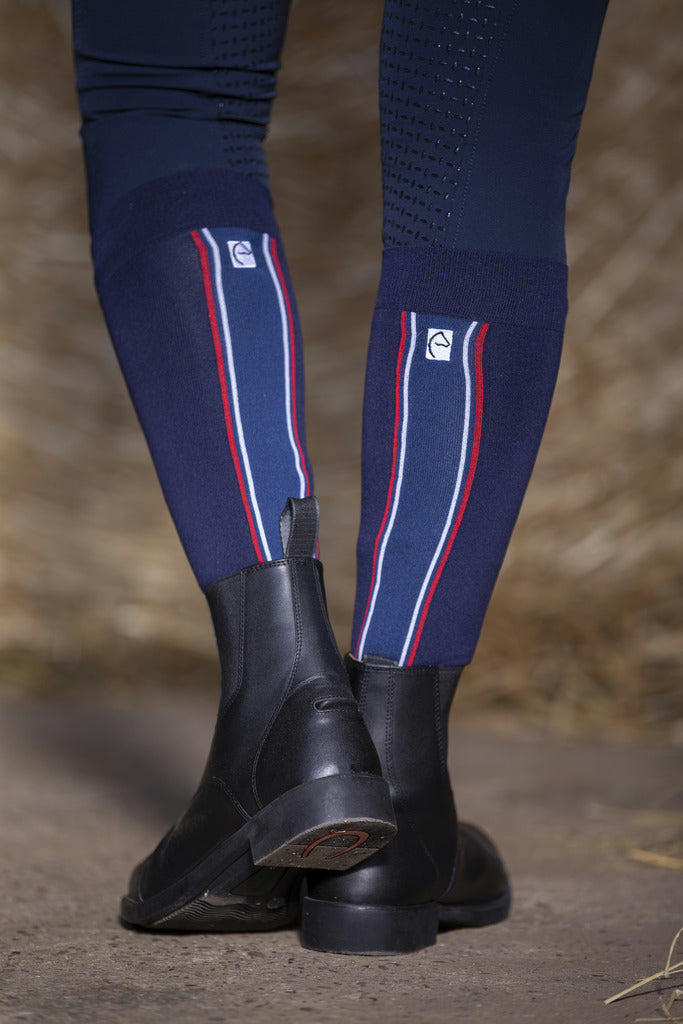 CHAUSSETTES EQUITHÈME "CLASSIC" BLEU-BLANC-ROUGE